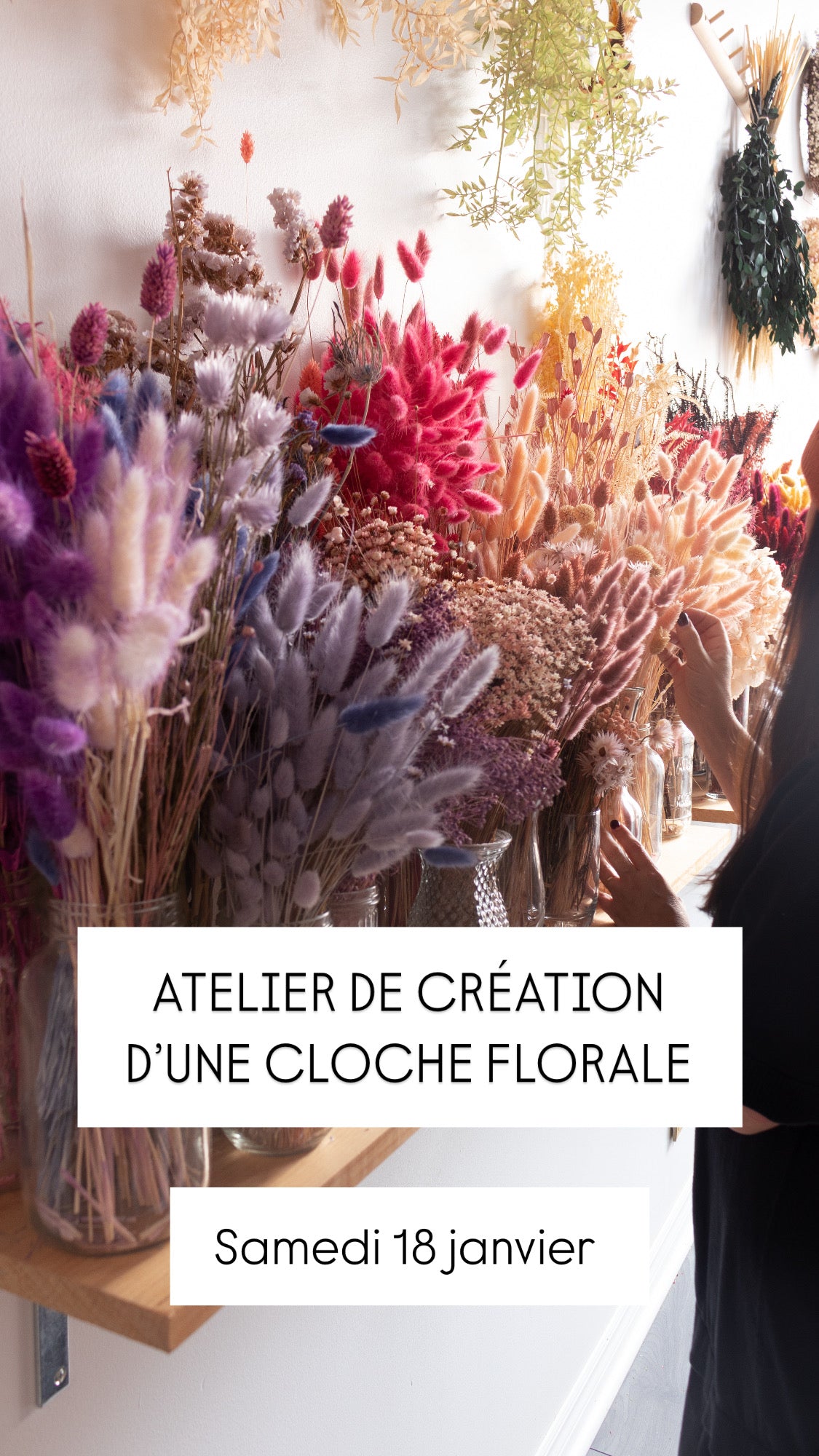 Atelier de création d'une cloche florale le samedi 18 janvier à 13 h