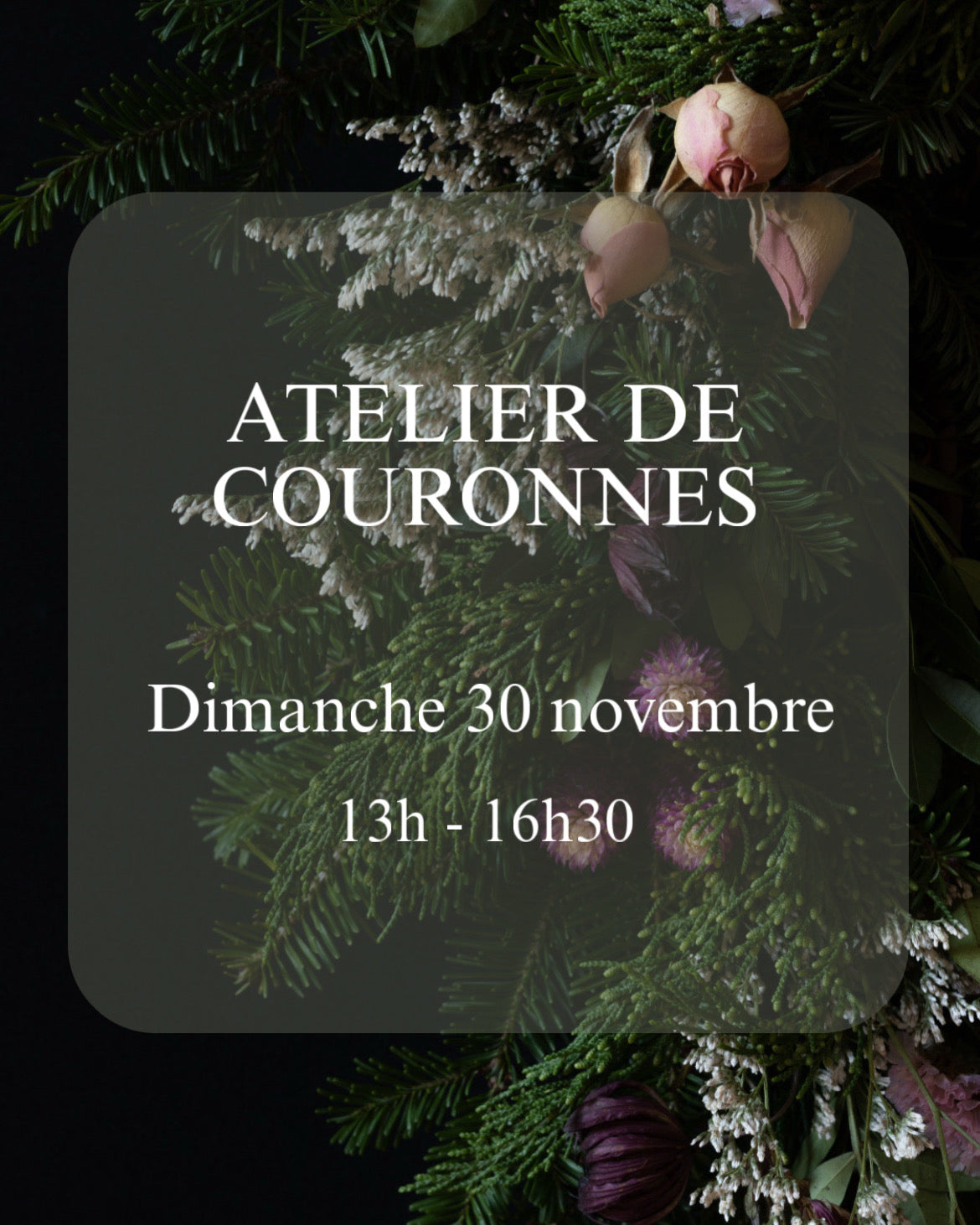 Atelier de couronne de Noël